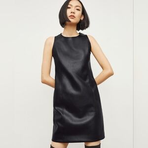 MM Lafleur The Chloe Dress - Vegan Leather Black